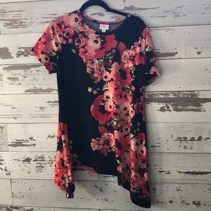 NWOT LuLaRoe Black Floral Melissa M